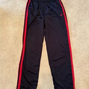 Nike Black and Red Sweatpants with Bold Stripes